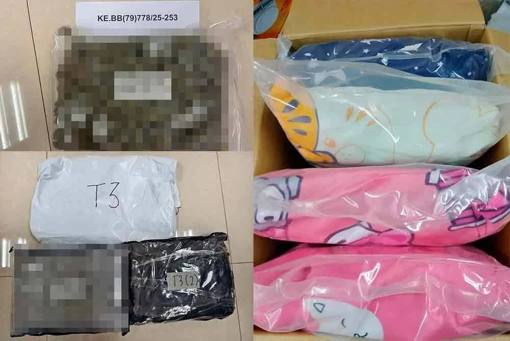 Kastam mengesan percubaan mengeksport lima kotak kurier menggunakan borang penghantaran palsu yang diikrar sebagai barangan seperti bedding, kusyen, pakaian, apron dan kostum.