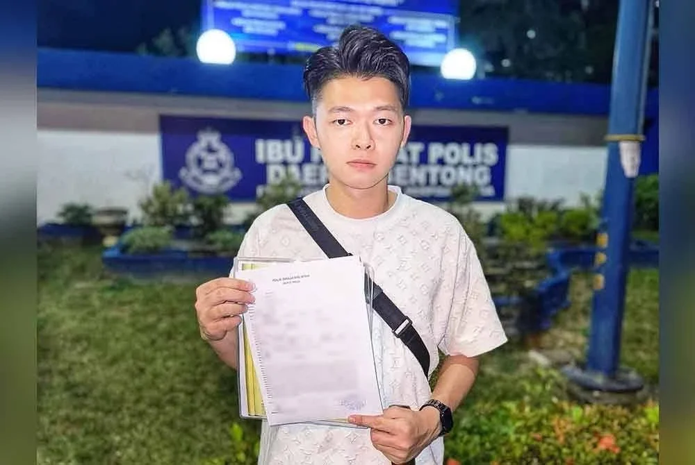 Man Chong membuat laporan polis berkaitan kes pecah amanah membabitkan pekerjanya pada Jumaat lalu. Foto Facebook Man Chong