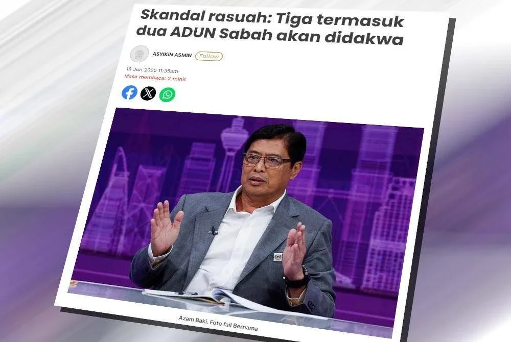 Laporan Sinar Harian mengenai SPRM akan mendakwa dua ADUN Sabah dan seorang awam di mahkamah pada bulan ini.