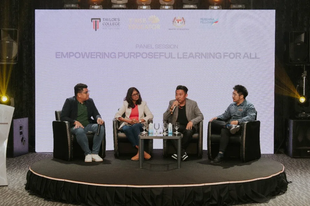 Sesi panel ‘Memperkasa Pembelajaran Bermatlamat untuk Semua’ di RISE Educator Conference 2025.