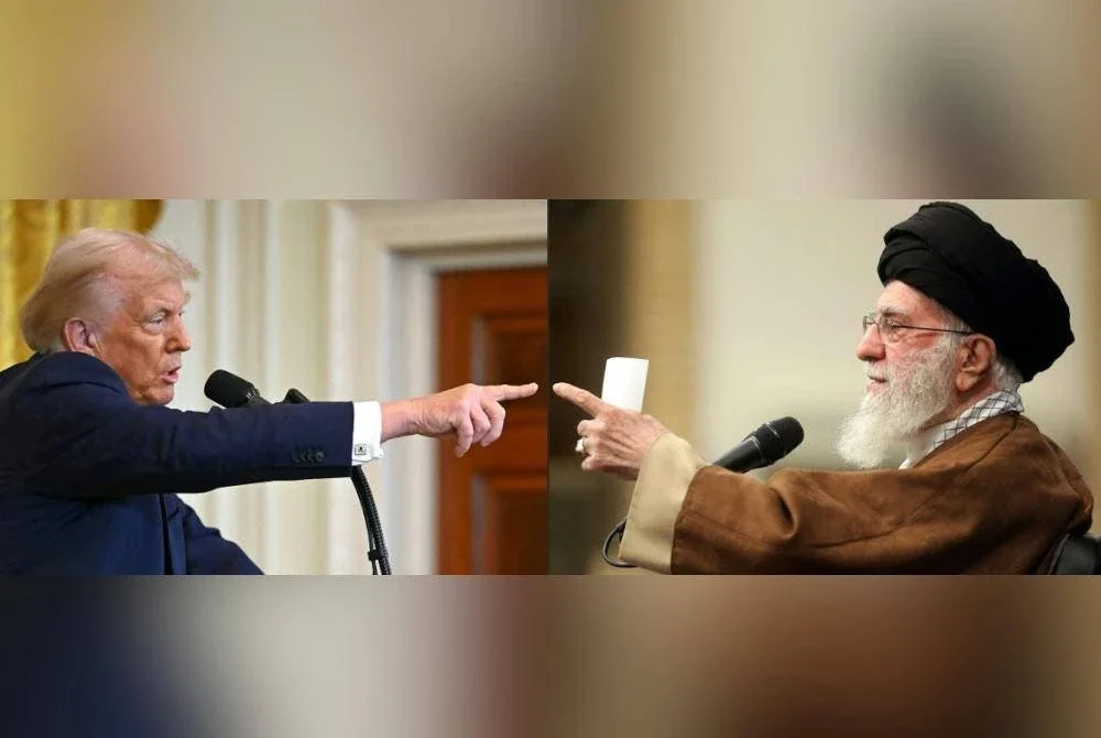 Donald Trump (kiri) dan Ayatollah Ali Khamenei. Foto AFP
