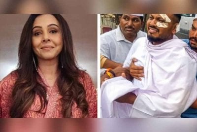 Pelakon berkenaan dan mangsa yang terselamat tersebut. Foto Agensi