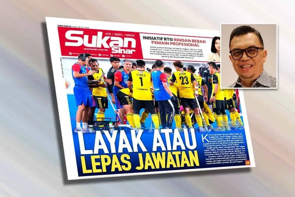 Laporan Sukan Sinar pada Isnin. Gambar kecil: Zainal Abidin