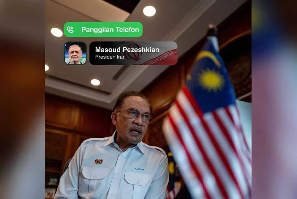 Siri perbualan telefon Anwar bersama Pezeshkian pada Selasa.