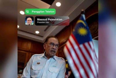 Siri perbualan telefon Anwar bersama Pezeshkian pada Selasa.