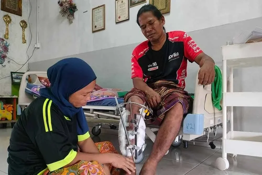 Noor Faizal bergantung harap kepada isteri, Hanizah untuk melaksanakan urusan harian.