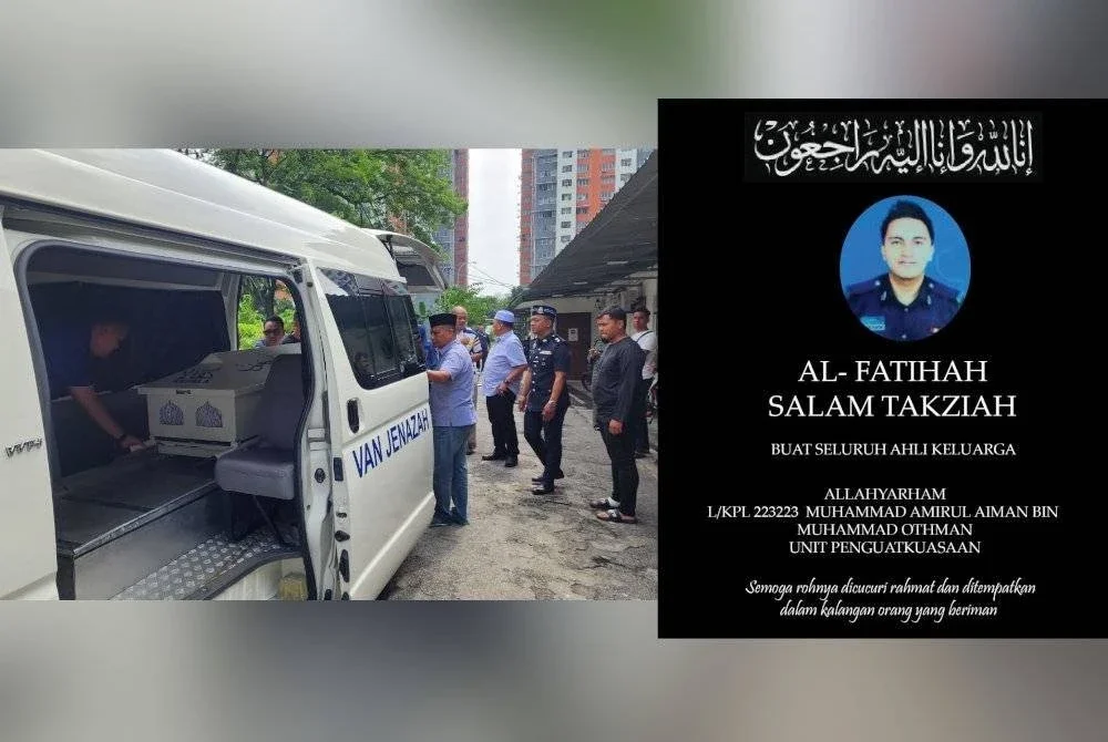 Jenazah Muhammad Amirul Aiman diuruskan di Hospital Kuala Lumpur pada Sabtu.