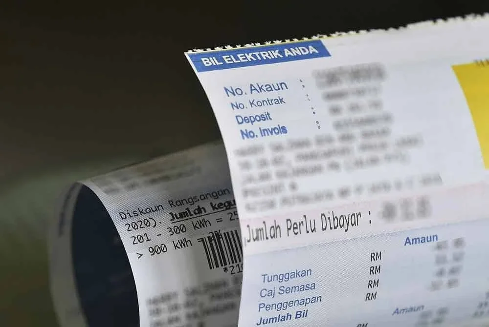 Pelanggan akan menerima bil yang memaparkan pecahan tiga komponen utama, Caj Penjanaan, Caj Rangkaian dan Caj Peruncitan. Gambar hiasan