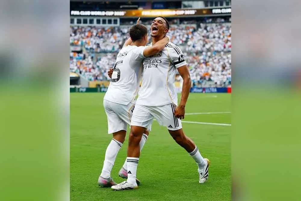Alexander-Arnold memastikan bantuan golnya memacu Real Madrid ke suku akhir selepas mengatasi Juventus di Hard Rock. Foto Agensi