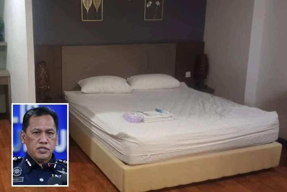 Pasangan tersebut ditahan di sebuah hotel di Shah Alam pada Selasa. (Gambar kecil: Rusdi)