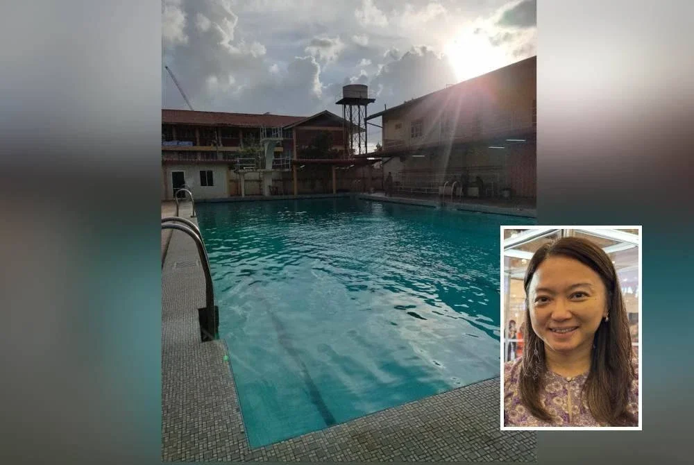 Kolam renang Sultan Yahya Petra di Kota Bharu. Gambar kecil: Hannah