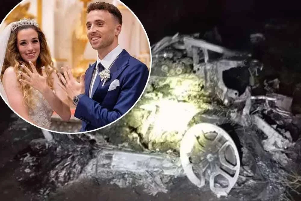 Jota beberapa hari baru melangsungkan perkahwinan dengan Rute Cardoso pada 22 Jun lalu. Foto Agensi