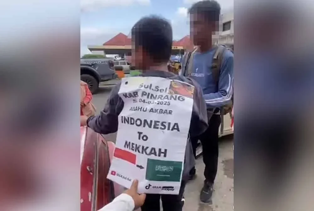 Dua beranak itu mendakwa sedang dalam perjalanan ke Makkah untuk menunaikan umrah secara berjalan kaki dari Tawau.