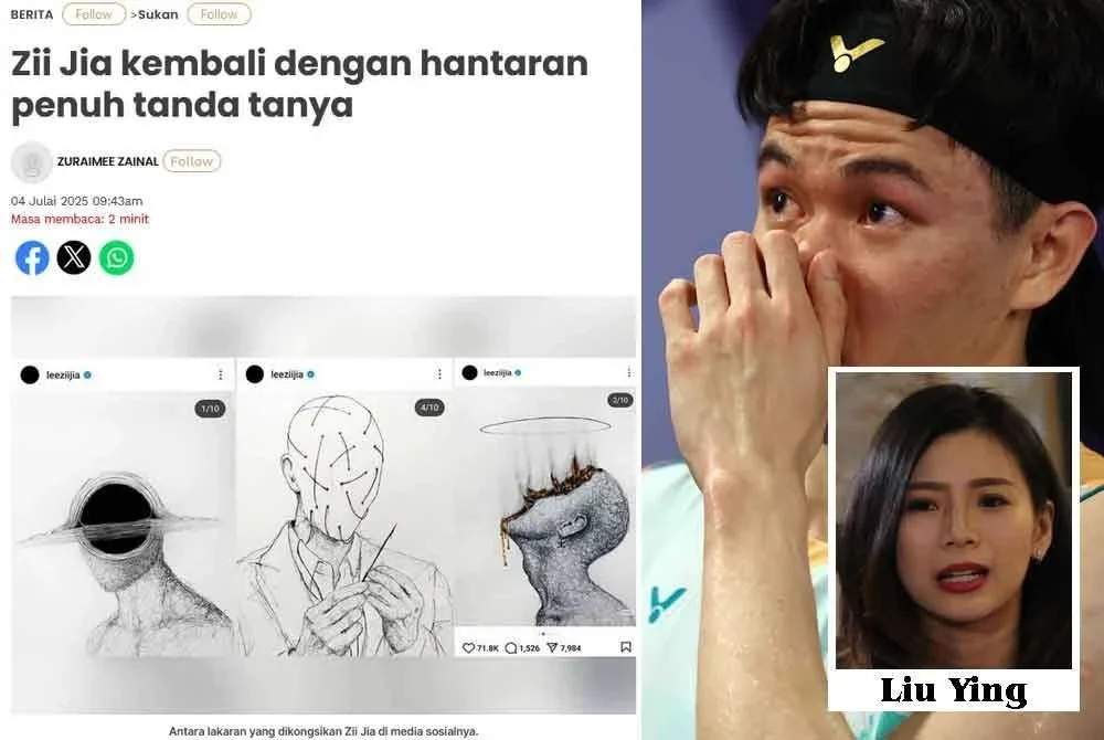 Laporan Sinar Harian pada Jumaat mengenai hantaran Zii Jia yang penuh tanda tanya.