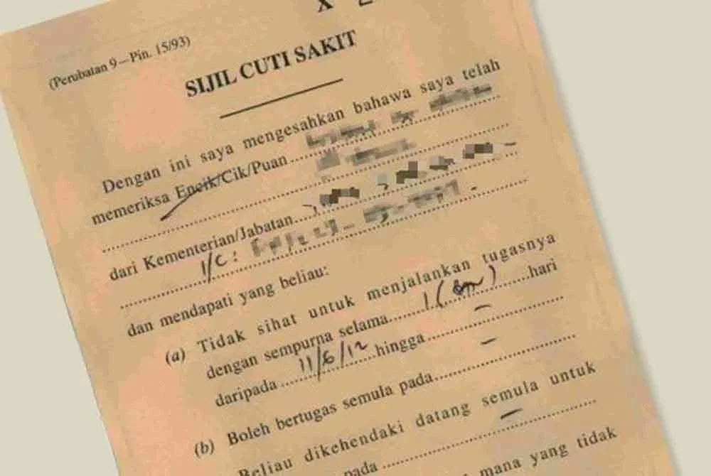 Tiga lelaki termasuk seorang pesakit jantung ditahan selepas dipercayai terbabit dalam kegiatan menghasilkan dan menjual sijil cuti sakit palsu. Gambar hiasan