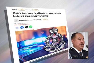 Laporan Sinar Harian pada Selasa. Gambar kecil: Azam