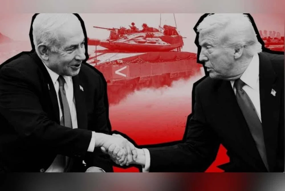 Netanyahu bertemu Trump ketika lawatannya ke Rumah Putih sejak Isnin lalu. Foto Agensi 