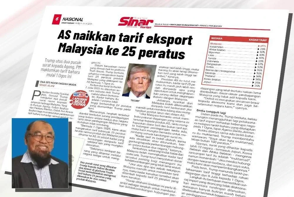 Laporan Sinar Harian pada Rabu. (Gambar kecil: Barjoyai)