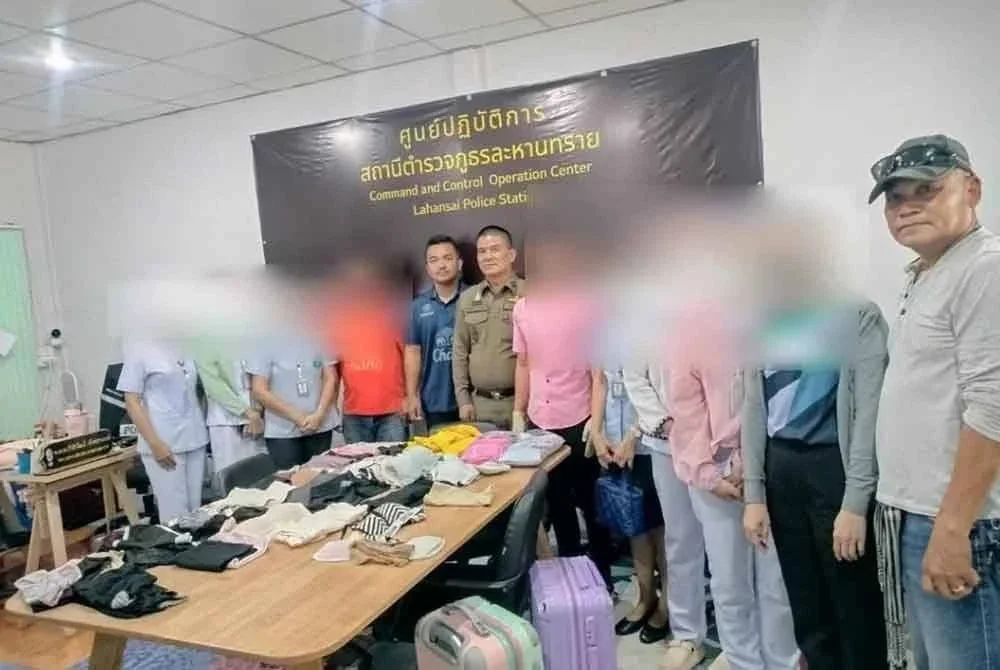Seorang lelaki di Thailand ditahan kerana mencuri pakaian dalam jururawat. (Foto media Thailand)