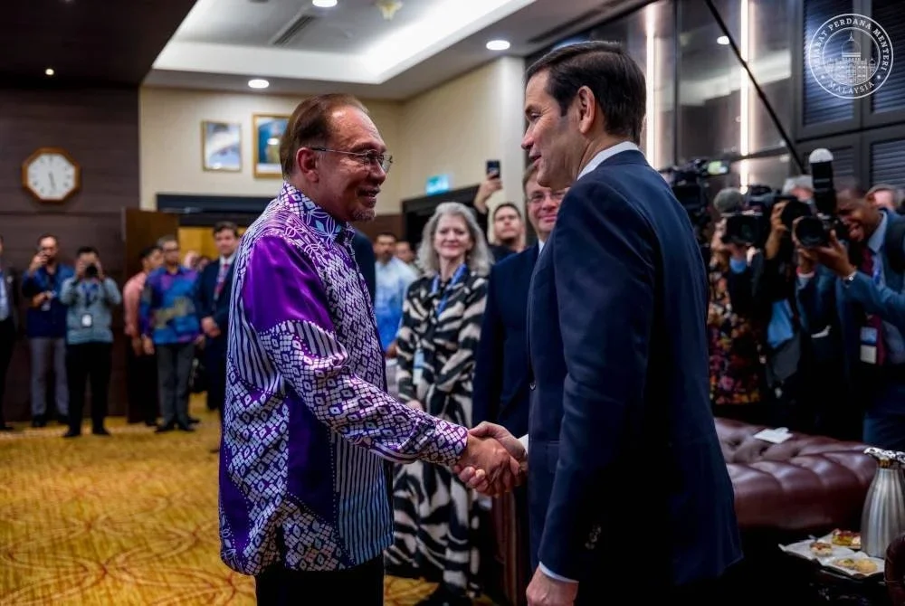 Anwar menerima kunjungan hormat Setiausaha Negara Amerika Syarikat, Marco Rubio di Bangunan Parlimen Malaysia, Kuala Lumpur. Foto: Pejabat Perdana Menteri.