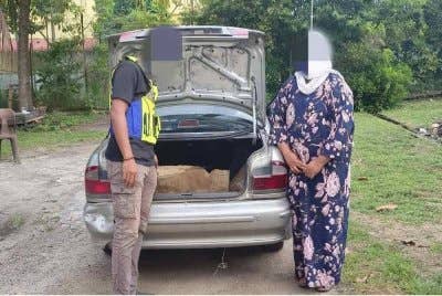Cubaan seorang wanita untuk menyeludup petrol bersubsidi ke Thailand berjaya digagalkan oleh PGA menerusi Op Taring Wawasan di Kampung Jejulok, Simpangan di Tumpat pada Rabu.