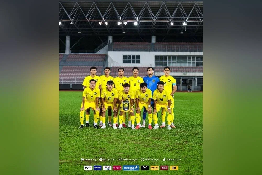 Ziad (kiri dari depan) percaya Harimau Muda mampu mencipta kejutan di Piala ASEAN B-23 di Jakarta. Foto Malaysia NT