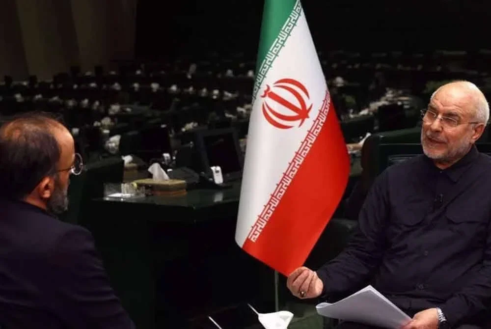 Mohammad Baqer Ghalibaf, semasa sesi wawancara pada Khamis. Foto Agensi