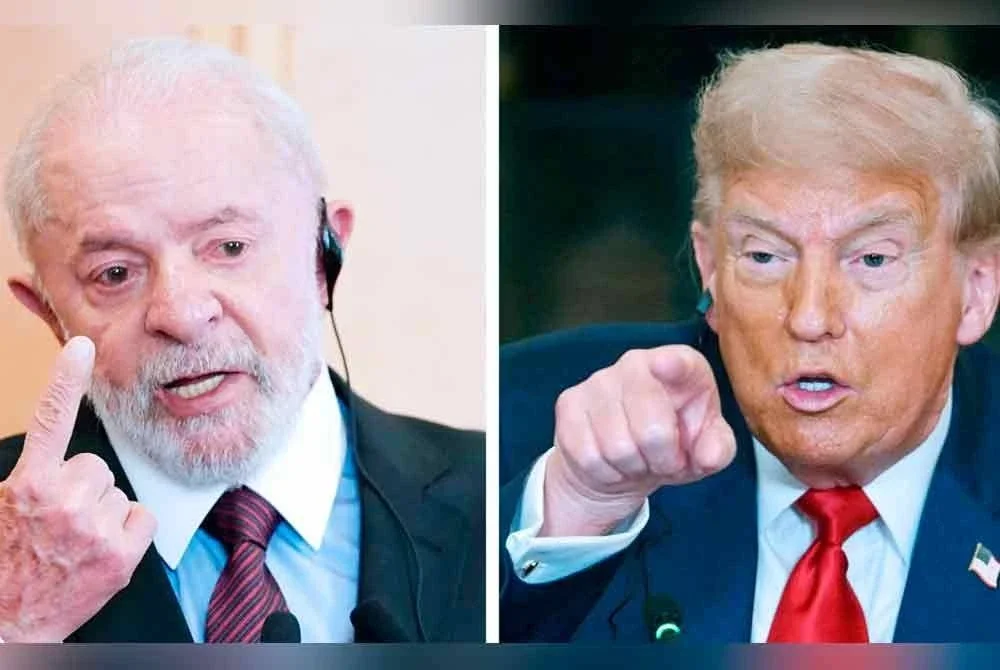 Presiden Brazil, Luiz Inacio Lula da Silva (kiri) dan Presiden AS, Donald Trump. - AFP