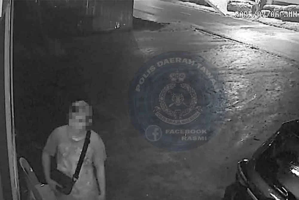 Suspek berjaya dikesan menerusi penelitian pada CCTV selepas kejadian cubaan samun seorang wanita di Tawau.