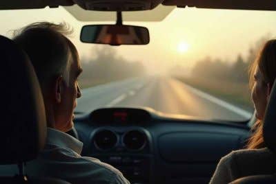 Lelaki berusia 62 tahun terlupa isterinya ketika turun untuk mengisi minyak di sebuah kawasan rehat di Deux-Sevres, Perancis. - Agensi