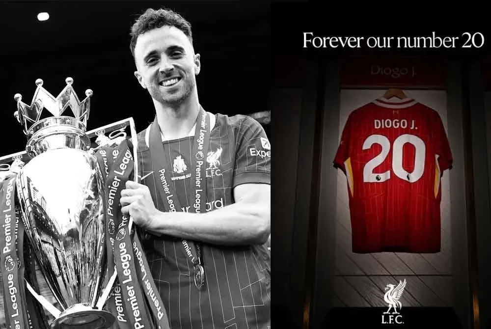 Liverpool bersarakan nombor 20 Jota.
