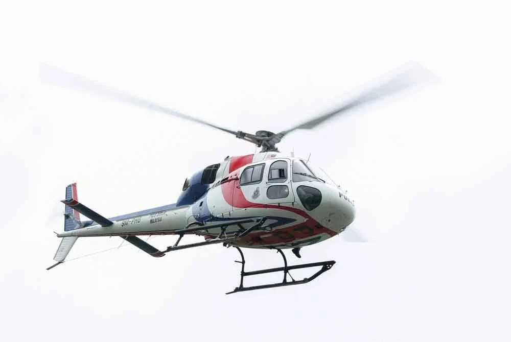 Helikopter PDRM jenis AS355N dengan nombor pendaftaran 9M-PHG. Gambar fail