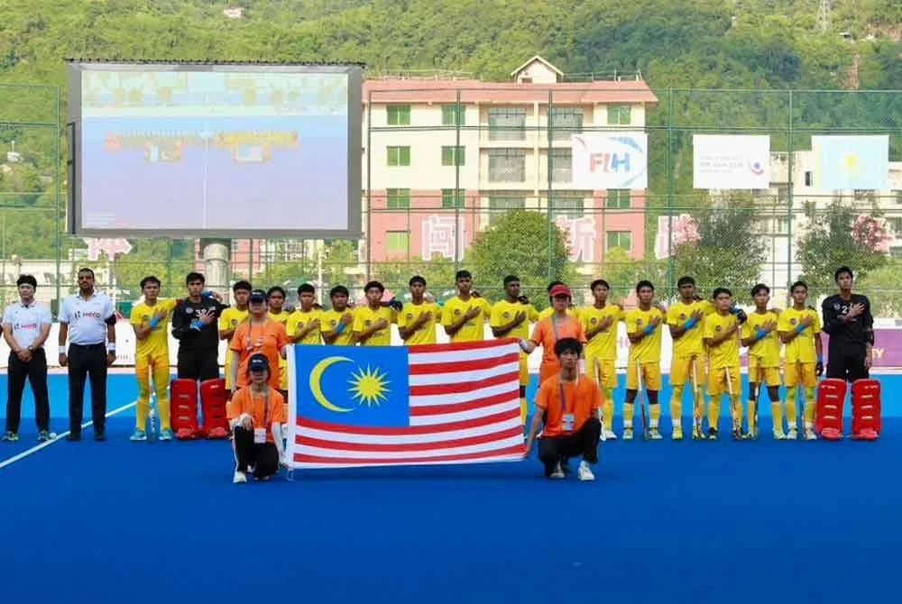 Skuad Young Tigers akan berdepan Bangladesh dalam perlawanan penentuan ketiga keempat Piala Asia Bawah B-18 pada Ahad ini. Foto Asian Hockey Federation