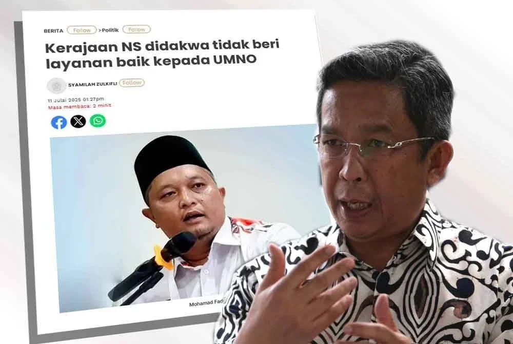 Laporan Sinar Harian berhubung dakwaan Pemuda UMNO Negeri Sembilan tidak mendapat layanan baik daripada Kerajaan Perpaduan