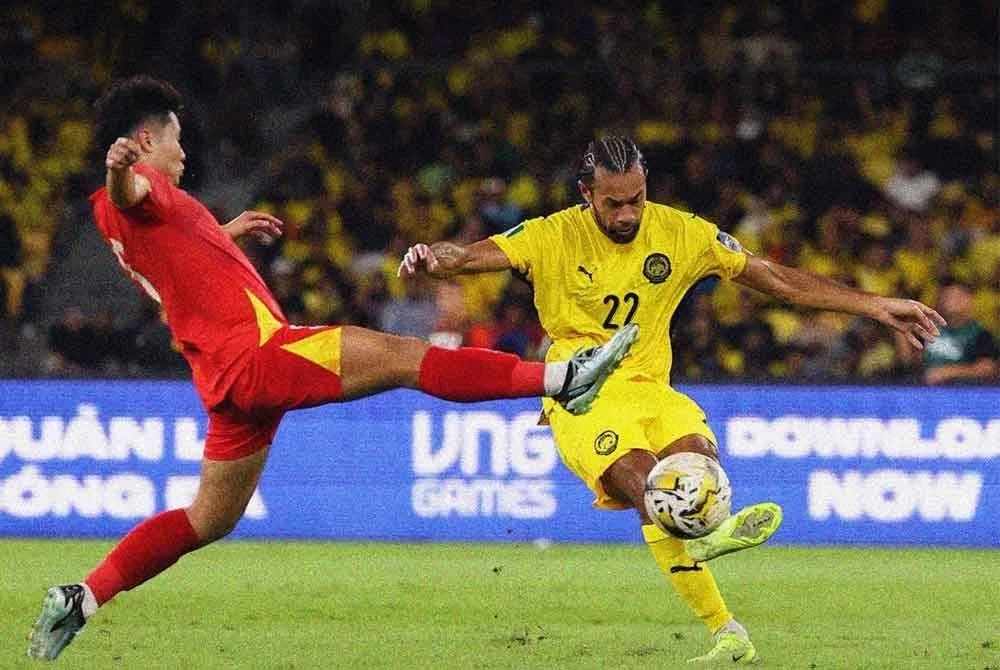 Aksi Harimau Malaya menentang Vietnam dalam aksi Kumpulan F Kelayakan Piala Asia 2027 di Stadium Nasional, Bukit Jalil pada 10 Jun lalu.