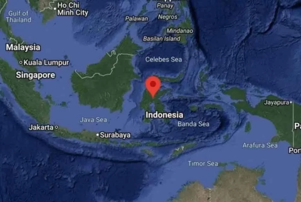 Gempa bumi dengan magnitud 5.3 melanda Daerah Poso, wilayah Sulawesi Tengah, Indonesia pada Isnin, - Foto: BMKG