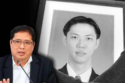 Tan Sri Azam Baki (kiri). Gambar kanan: Mendiang Teoh Beng Hock