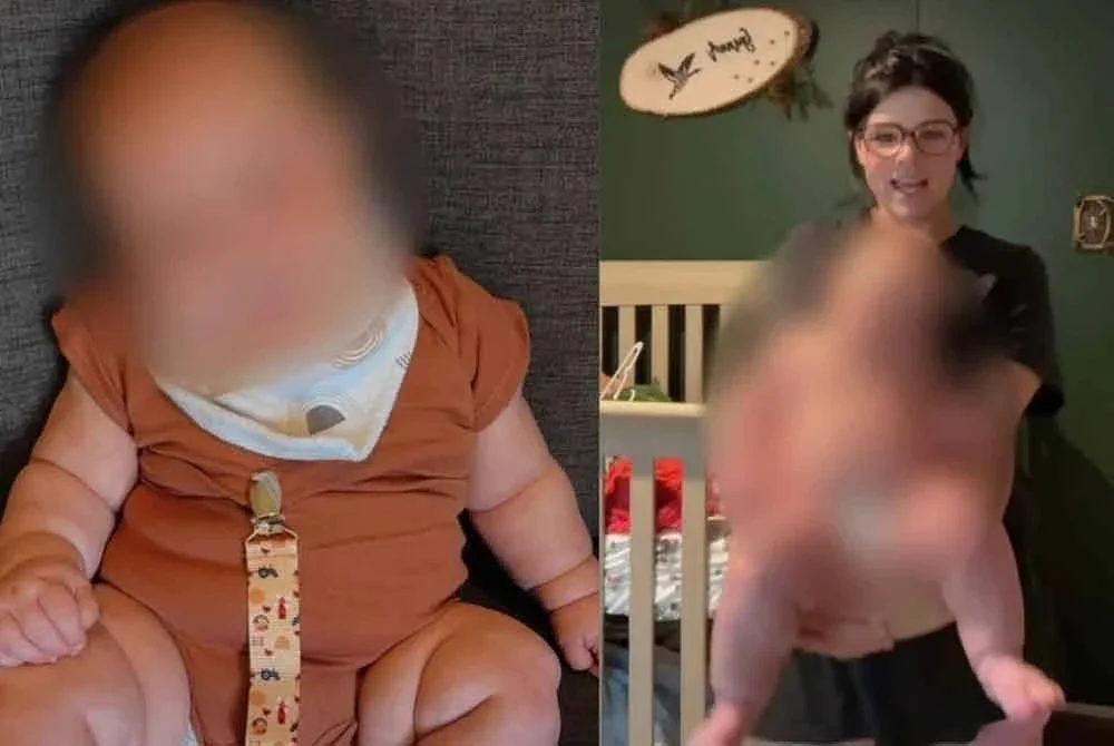 Maci Mugele berkongsi rakaman video bersama anaknya, Gunner Matteyer menerusi platform TikTok baru-baru ini.