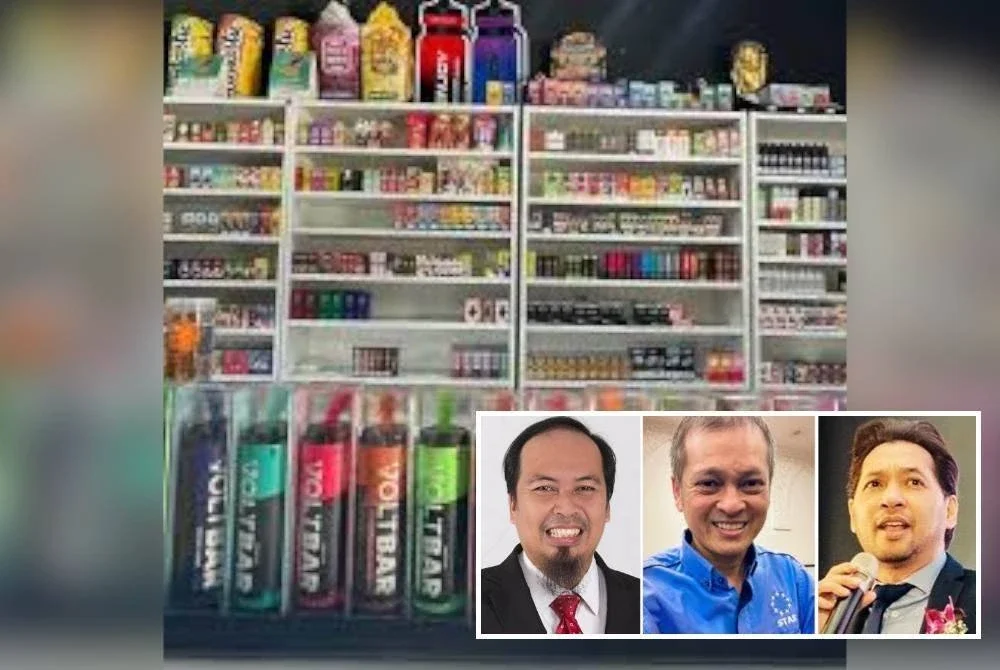 Industri vape bukan hanya melibatkan penjual dan pembeli, sebaliknya ia membentuk satu ekosistem lengkap dengan rantaian bekalan tersendiri. (Gambar kecil: Ahmed Razman, Armin Baniaz, Samsul Kamal)