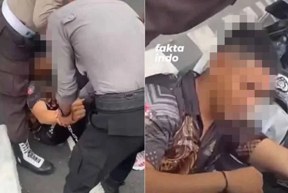 Dia turut menjerit sambil meminta tolong kepada orang ramai. - Foto Agensi