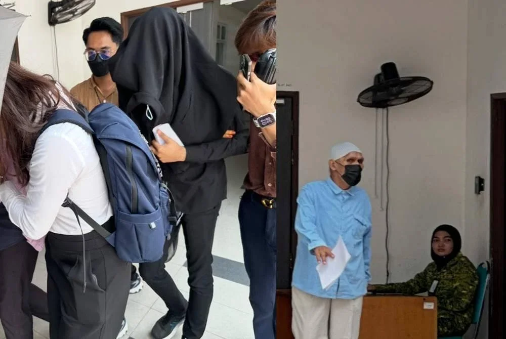Mohd Hanafi (kanan) mengaku bersalah memiliki gambar dan video lucah jantina sejenis dalam telefon bimbit masing-masing. FOTO SINAR HARIAN - ADILA SHARINNI WAHID