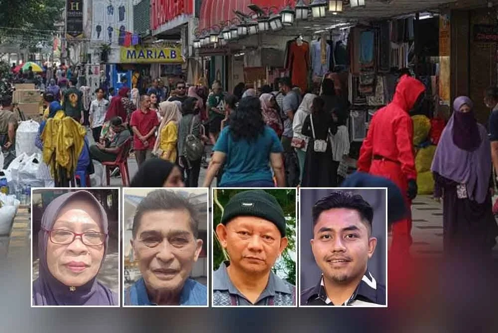 Orang ramai mahu kerajaan beri perhatian serius dalam menangani kos sara hidup. Gambar kecil: Hamidah, Othman, Zamrin dan Mohd Imran