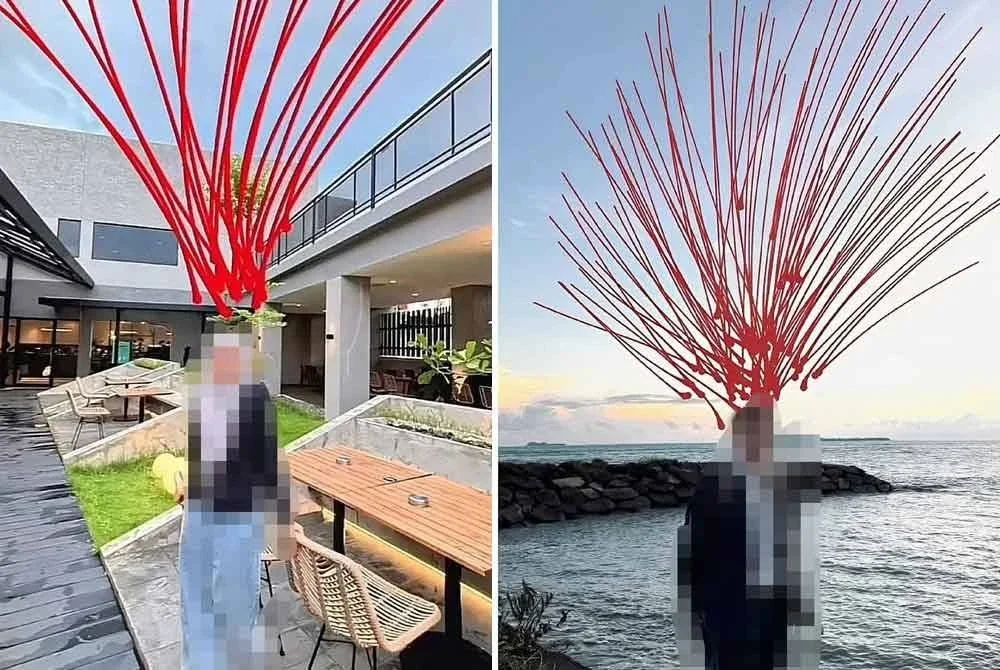 Gambar tular di media sosial menunjukkan trend dikenali sebagai S-Line yang menjadi ikutan golongan muda.