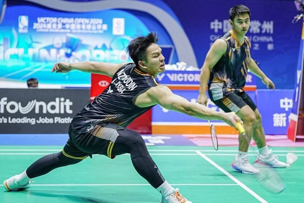 Sze Fei (kanan) dan Nur Izzuddin akan menyertai Terbuka China di Changzhou bermula Selasa. Foto Agensi