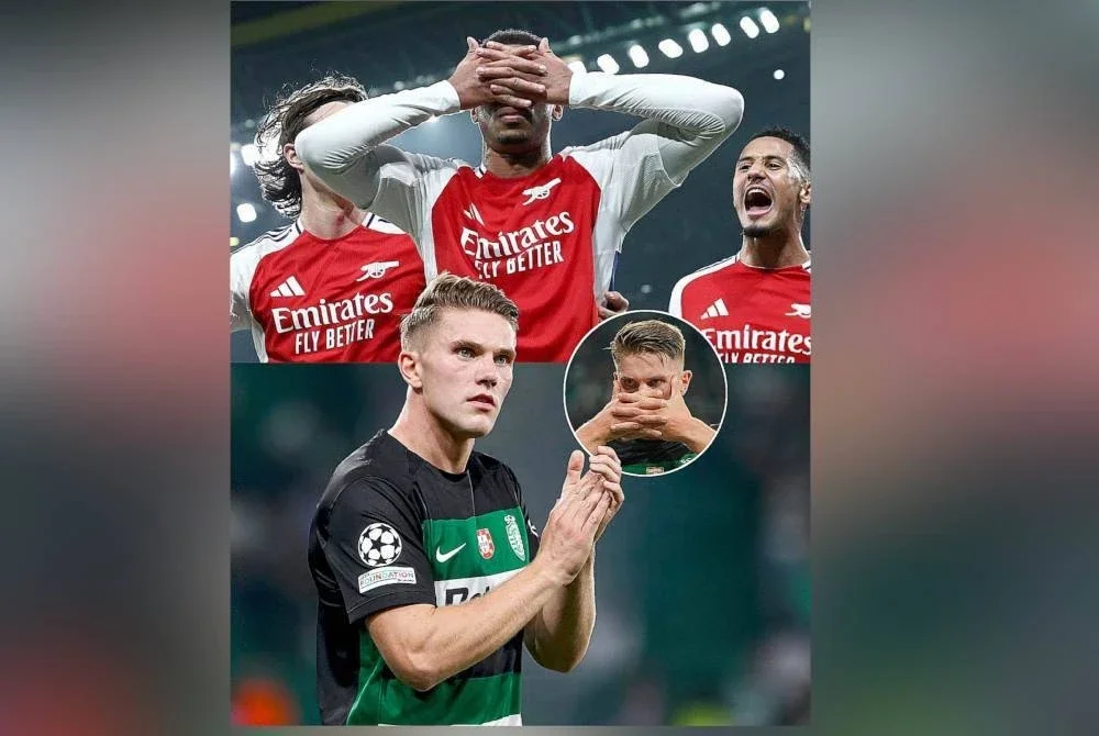 Gabriel pernah meniru gaya sambutan gol ikonik Gyokeres dalam pertembungan Liga Juara-Juara musim lalu. Foto Agensi