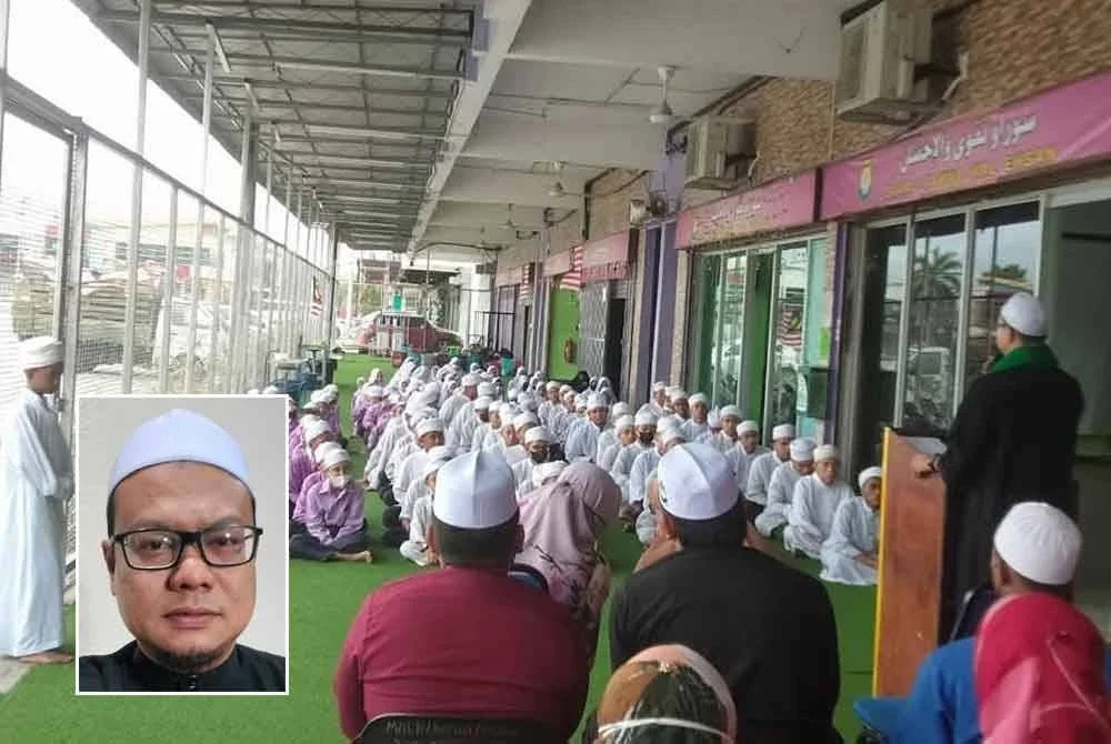 Seramai 200 orang pelajar dan 20 orang guru serta kakitangan di madrasah berkenaan perlu berpindah sebelum 1 September depan. Gambar kecil: Mohd Fazrol