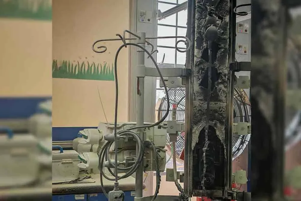 Kebakaran kecil yang berlaku membabitkan suis soket di Zon Merah HTAR pada petang Selasa.