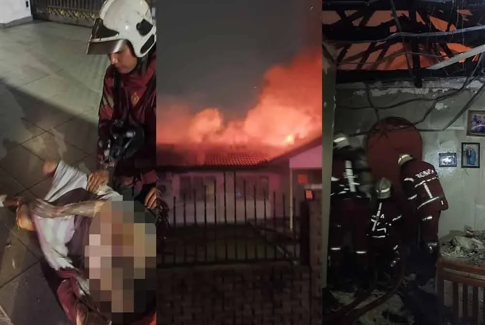 Seorang wanita warga emas melecur 60 peratus dalam kebakaran sebuah rumah di Jalan SS1/8 di sini pada Rabu.