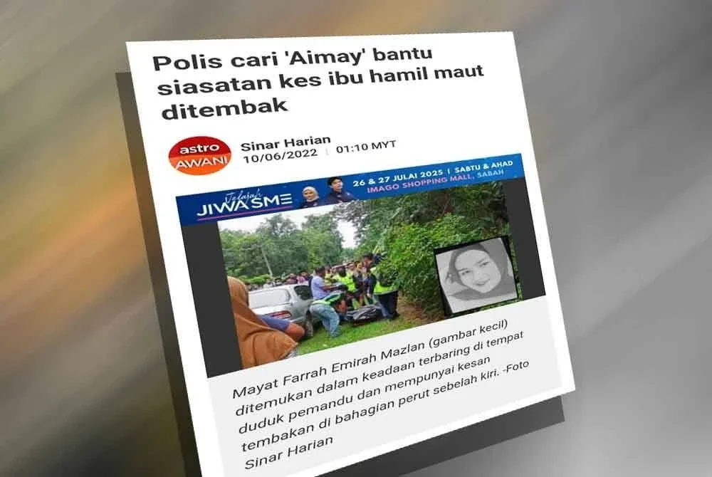 Hasil soal siasat awal mendapati Aimay tidak mengaku melepaskan tembakan ke atas wanita berkenaan.