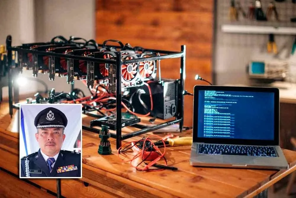 Kegiatan perlombongan haram bitcoin memberi risiko kepada keselamatan penduduk dan kestabilan sistem bekalan elektrik. Gambar kecil, Mohd Hafiz.